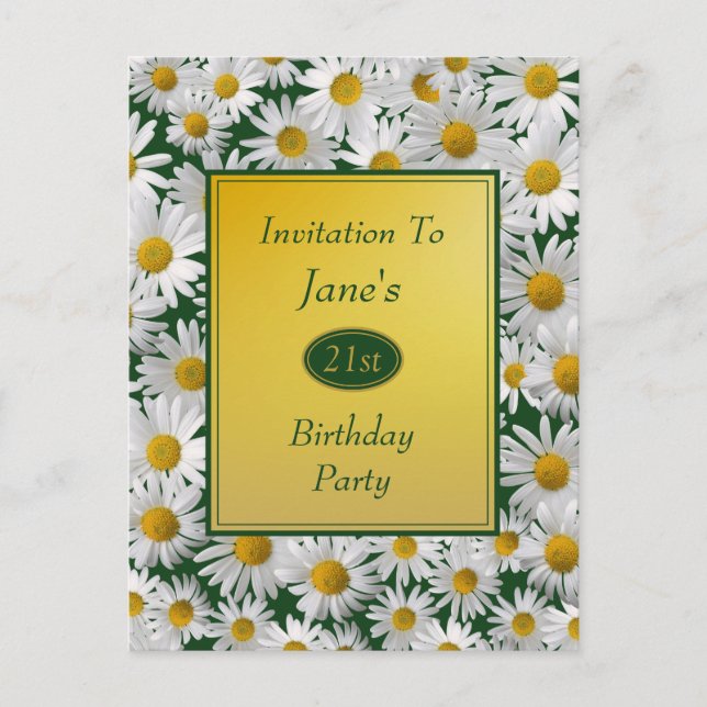 Invitation à la fête d'anniversaire Pretty Bright  (Devant)
