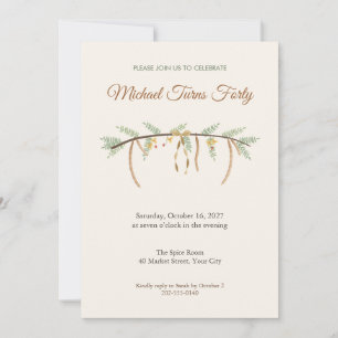 Invitation à la fête d'anniversaire quarantième Ta