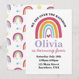 Invitation à la fête d'anniversaire Rainbow Bright