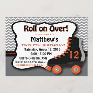 Invitation à la fête d'anniversaire Roller Skate