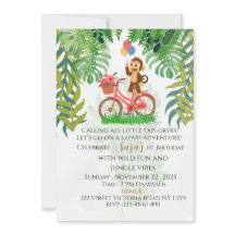 Invitation à la fête d'anniversaire Safari de Wild