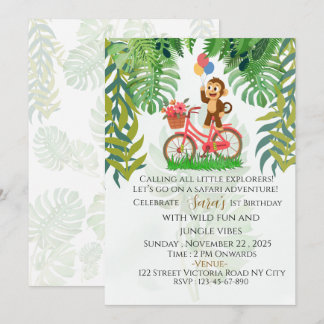 Invitation à la fête d'anniversaire Safari de Wild
