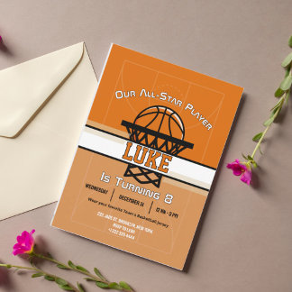 Invitation à la fête d'anniversaire Slam Dunk