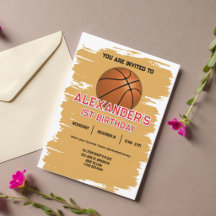 Invitation à la fête d'anniversaire Slam Dunk pour
