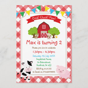 Invitation à la fête d'anniversaire sur le thème d