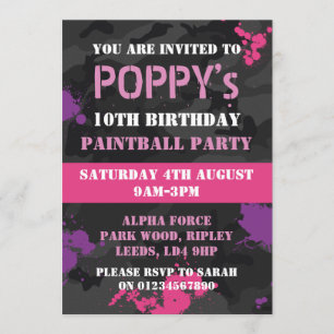 Invitation à la fête d'anniversaire sur le thème G