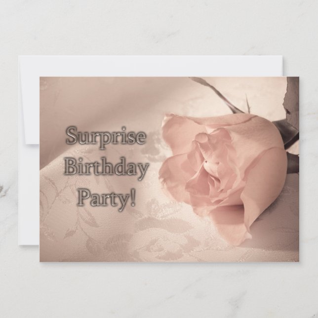 Invitation à la fête d'anniversaire surprise (Devant)