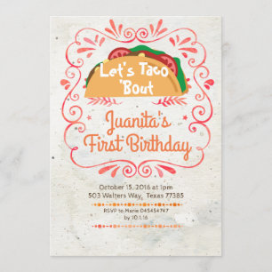 Invitation à la fête d'anniversaire Tacos