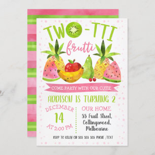 Invitation à la fête d'anniversaire Twotti frutti