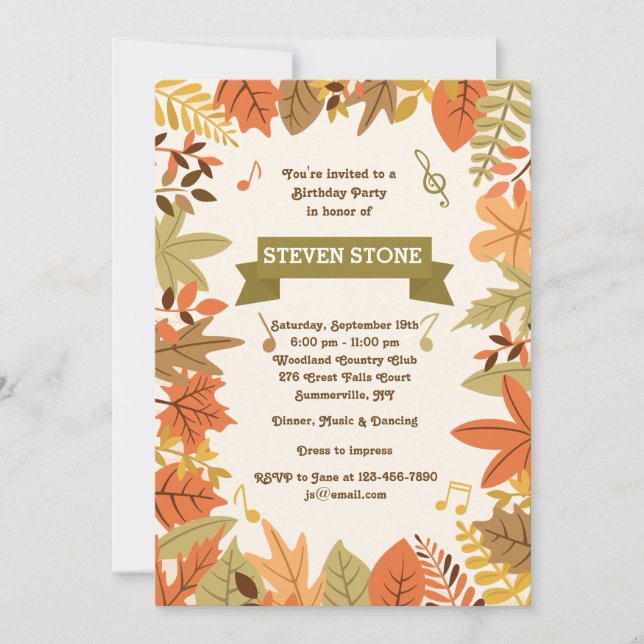 Invitation à la fête d'automne (Devant)