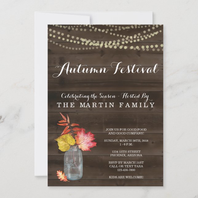 Invitation à la fête d'automne| Automne Russe (Devant)