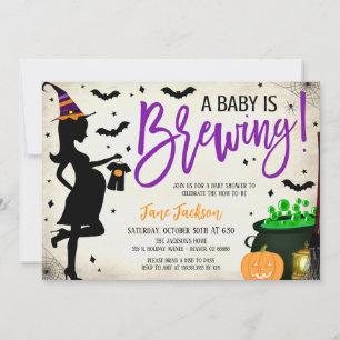 Invitation à la fête de Baby Shower Halloween