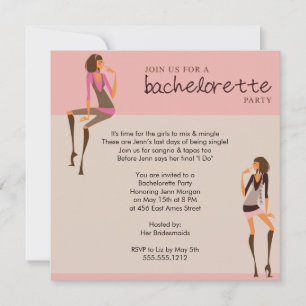 invitation à la fête de bachelorette