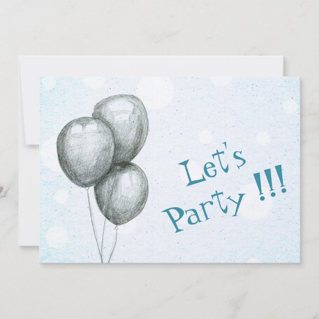 Invitation à la fête de ballon (Devant)