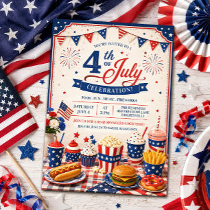Invitation à la fête de barbecue du 4 juillet