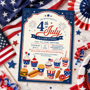 Invitation à la fête de barbecue du 4 juillet