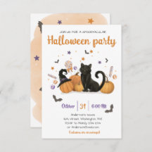 Invitation à la fête de bonbons d'Halloween Spookt
