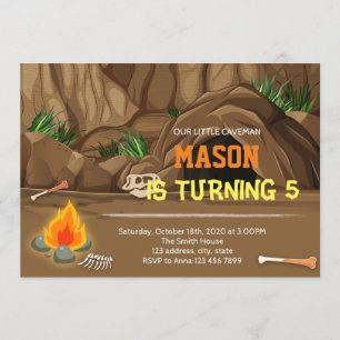 Invitation à la fête de Caveman