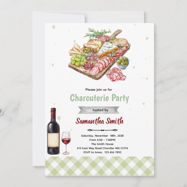 Invitation à la fête de charcuterie (Devant)