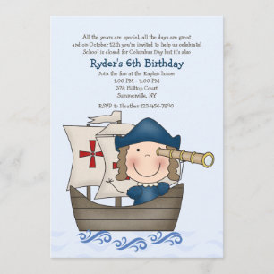 Invitation à la fête de Christophe Colomb