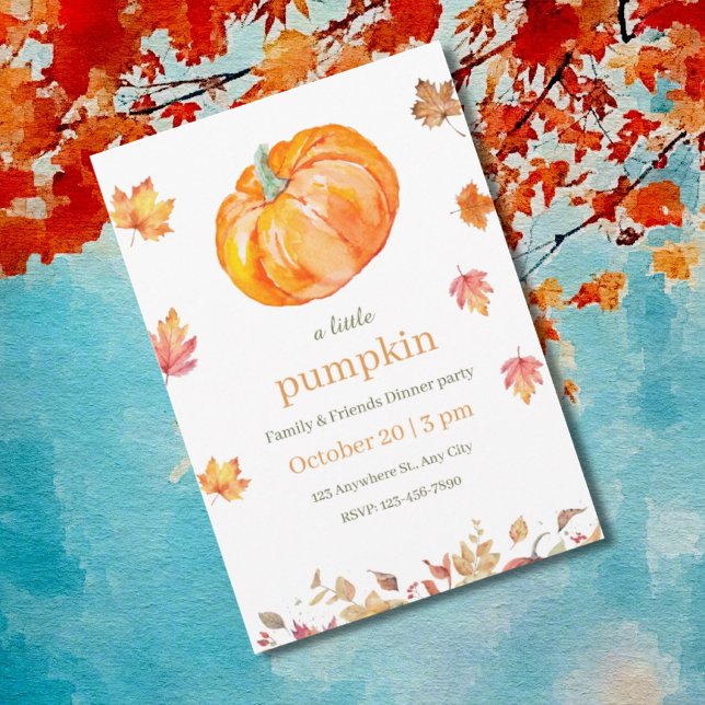 Invitation à la fête de citrouille d'automne (Créateur téléchargé)