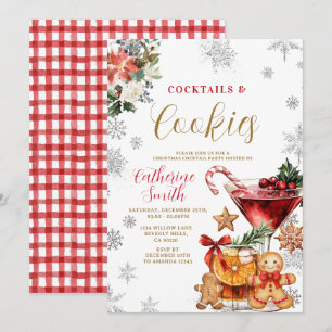 Invitation à la fête de cocktails et biscuits de N