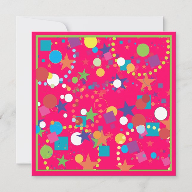 Invitation à la fête de Confetti (Devant)