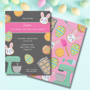 INVITATION À LA FÊTE DE COOKIES DE PÂQUES