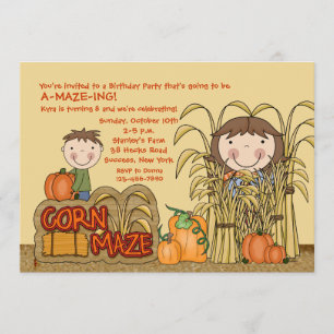 Invitation à la Fête de Corn Maze