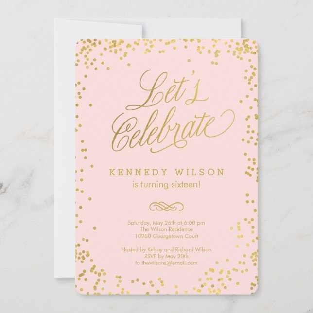 Invitation à la Fête de Couleurs Editable Confetti (Devant)