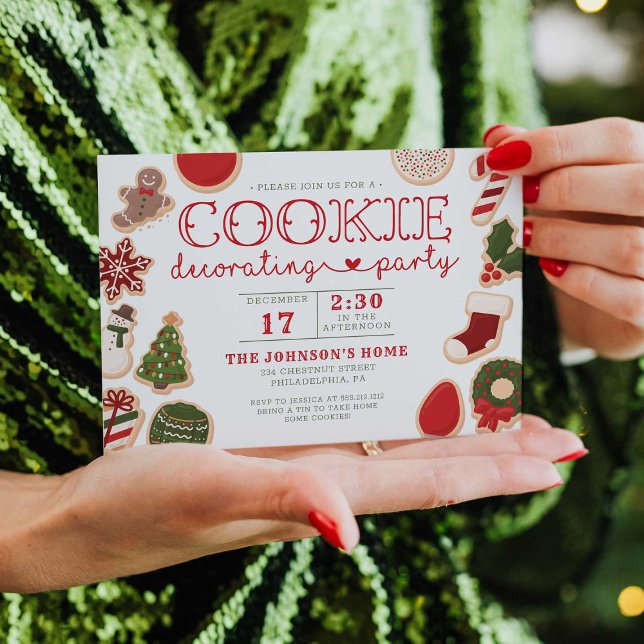 Invitation à la fête de décoration de biscuits de  (Créateur téléchargé)