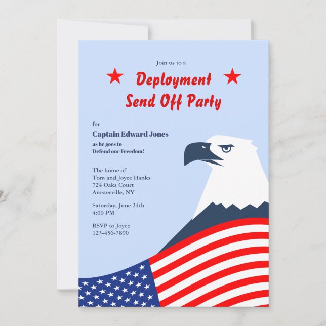 Invitation à la fête de déploiement d'American Eag (Devant)
