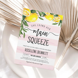 Invitation à la fête de douche de mariée Lemon Mai