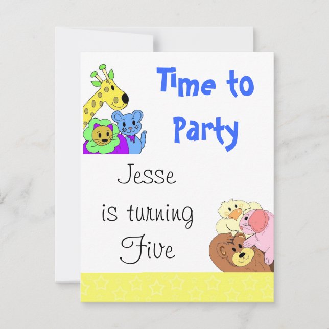 Invitation à la fête de fête (Devant)