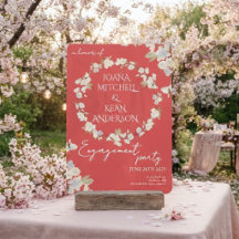 Invitation à la fête de fiançailles des fleurs de 