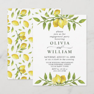 Invitation à la fête de fiançailles Lemon Greenery