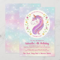 Invitation à la Fête de Fille de l'Unicorne