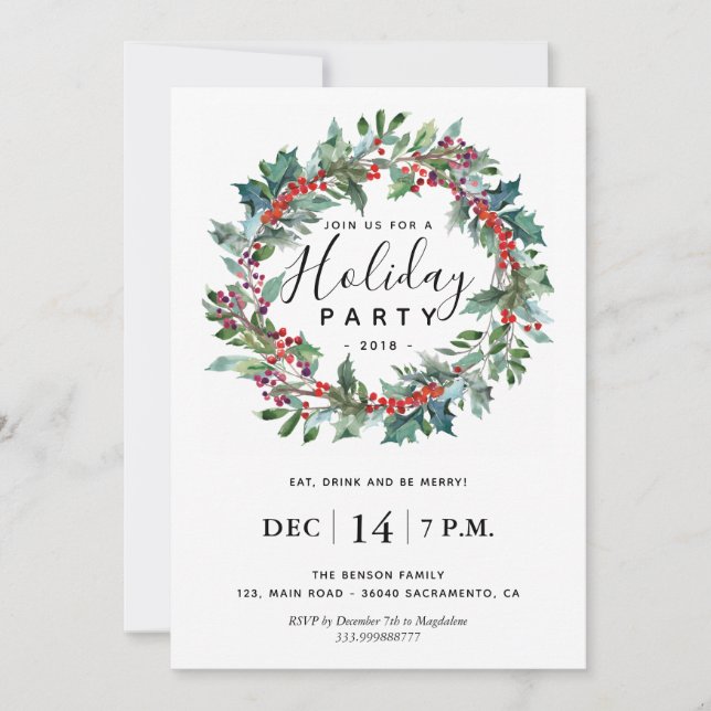 Invitation à la fête de fin d'année (Devant)