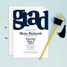 Invitation à la fête de fin d'études AMUSANTE ET O