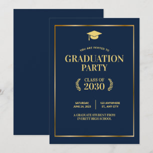 Invitation à la fête de fin d'études du collège bl