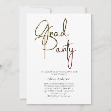 Invitation à la fête de fin d'études | Mode noir e