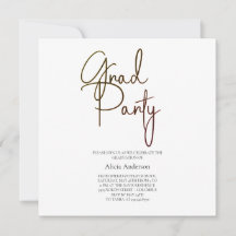 Invitation à la fête de fin d'études | Mode noir e
