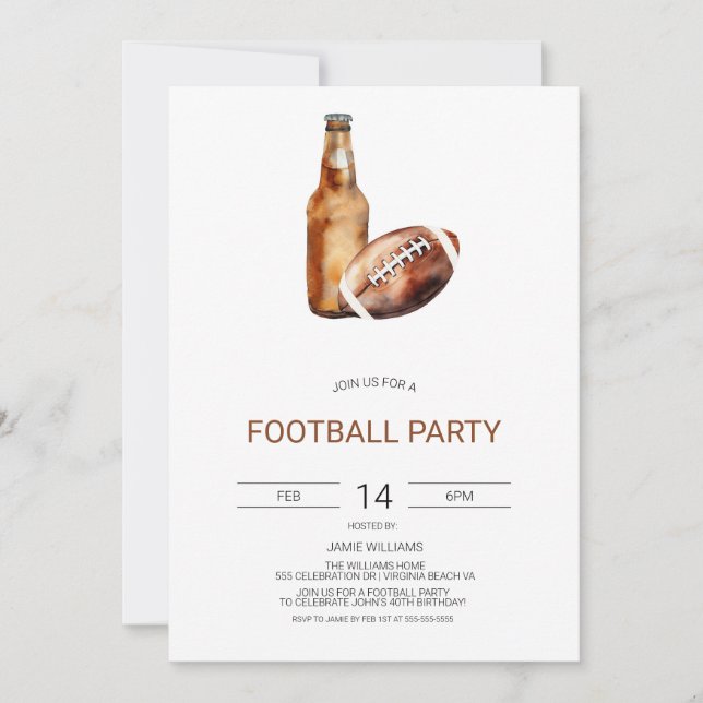 Invitation à la fête de football, La grande invita (Devant)