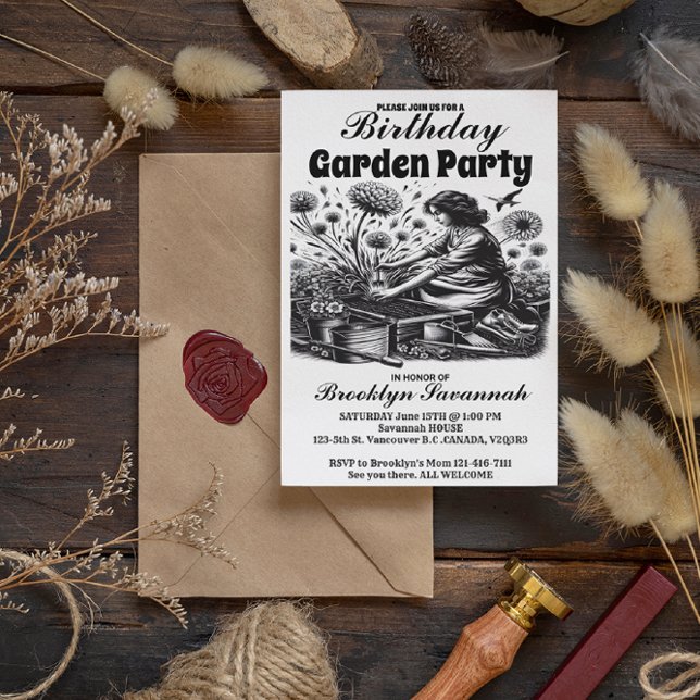 Invitation à la fête de jardinage Gardens Gentle H (Créateur téléchargé)