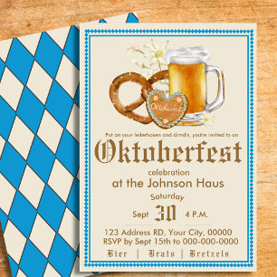 Invitation à la fête de la bière allemande Oktober