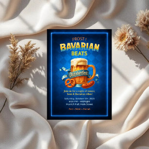 Invitation à la fête de la bière Oktoberfest Bavar