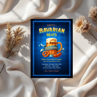 Invitation à la fête de la bière Oktoberfest Bavar