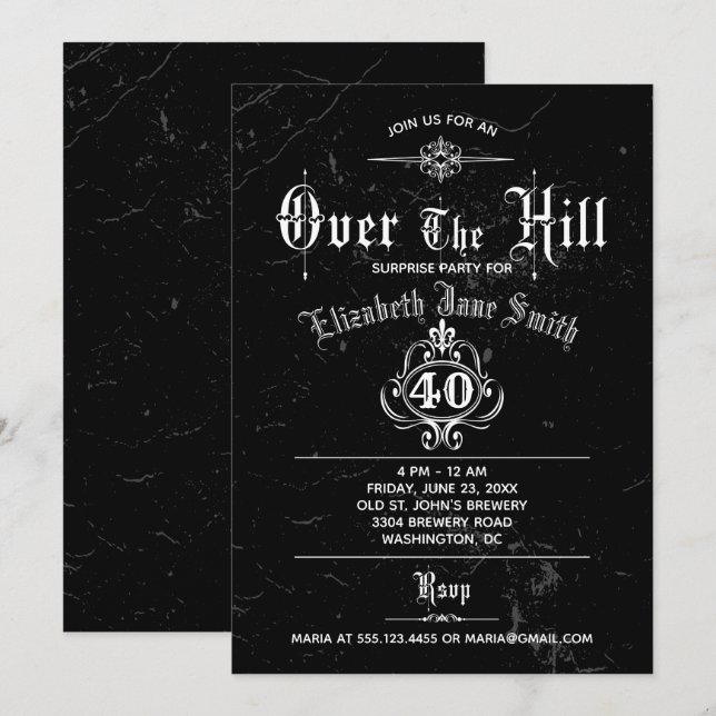 Invitation À La Fête De La Colline (Devant / Derrière)