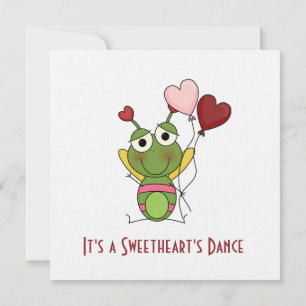 Invitation à la fête de la danse de Sweetheart