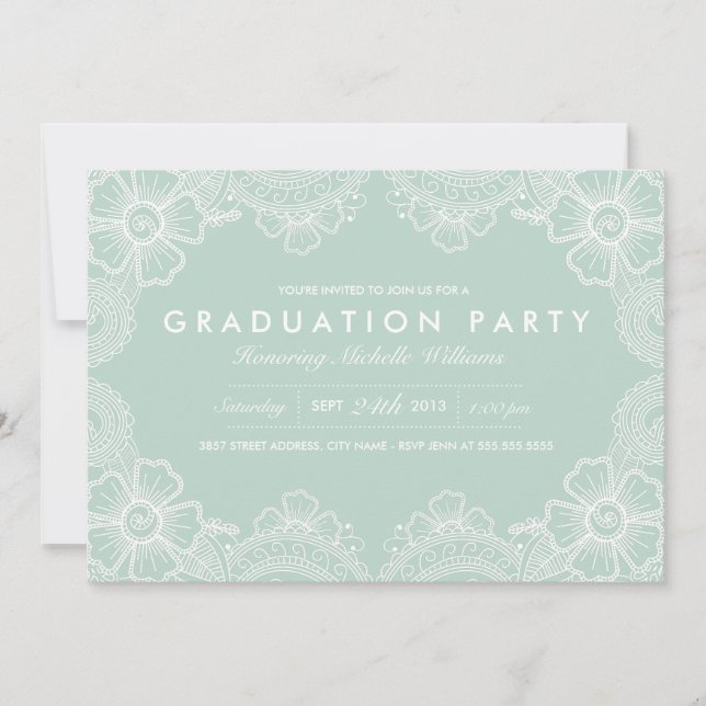 Invitation à la fête de la dentelle gracieuse (Devant)